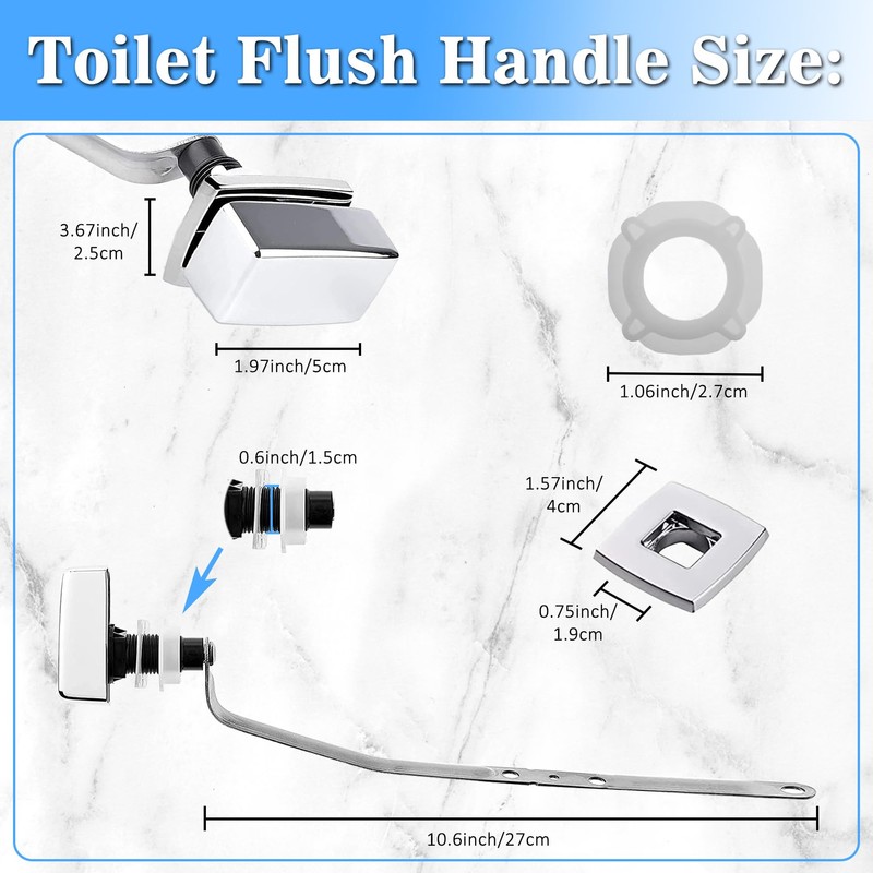 Side Mount Toilet Handle Replacement Compatible with Kohler K-1128497-CP, Left