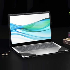 Laptop Cover for HP ProBook 460G11 16" Notebook HP probook 465 16 inch G11 All Inclusive Drop Case PU Leather Inside Pocket Cover (Dark Gray)