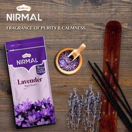 Shubhkart Nirmal Lavender Incense Sticks - Pack of 2 Incense, 200 Sticks Premium Lavender Fragnance | Aromatherapy Incense for Air Purifier, Mind & Spirit, Calmness
