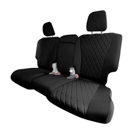 FH Group Custom Fit Car Seat Covers Specifically Made for 2016–2022 Honda Pilot, 2nd Row Set Black Ultraflex Neoprene, Waterproof Car Seat Cover, Honda Accessories