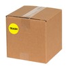 "Trash" Labels/Stickers, 2" Circle, Fluorescent Yellow, 500 Labels Per Roll