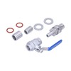 Weldless Kettle Valve Kit 1/2in BSP Ball Valve Quick Connector