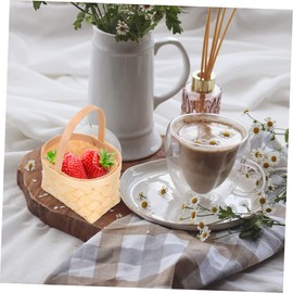 HOMOCONO 6Pcs Mini Woven Handheld Baskets Decorative Candy Storage Baskets for Parties Treats and Baskets