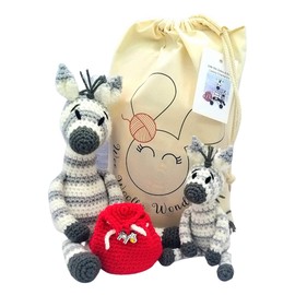 Zebra and Baby Zebra Luxury Crochet Kit