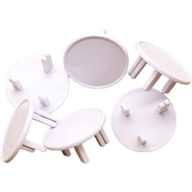 3 Hole ABS Socket Proofing Outlet Cover Safer for Babies Firmer Fixing Dust and (Round-white) Fashion Book