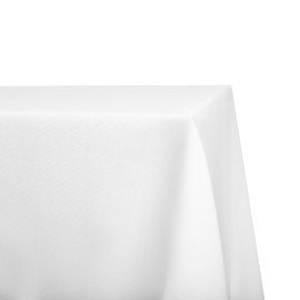 ZHEN LINEN King Table Drape Tablecloth, 108 x 156 inches Tablecloth, Extra Wide Polyester Tablecloth, 8' King Table Drape, Made in USA (White)