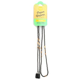 Peeper Keepers Eyeglass Beads Retainer Chain Holder (Beige Wood, 1 pack)