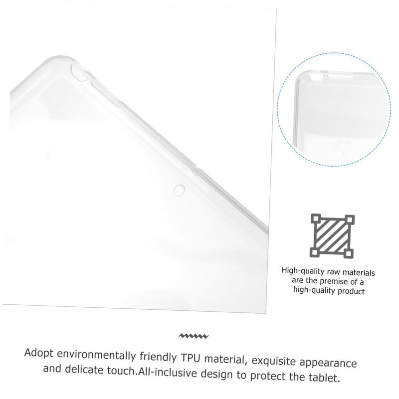 KONTONTY Transparent TPU Tablet Protective Case for Soft Flexible Cover