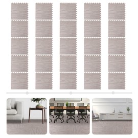 WUSILILU 25 PCS Patchwork Foam Mat, 24 * 24 in Thick Wood Grain Printed Foam Tiles for Living Rooms, Bedrooms, Dining Rooms, Attics, Balconies, Studies, Office Buildings, Hotels (Gray, 24 * 24 in)