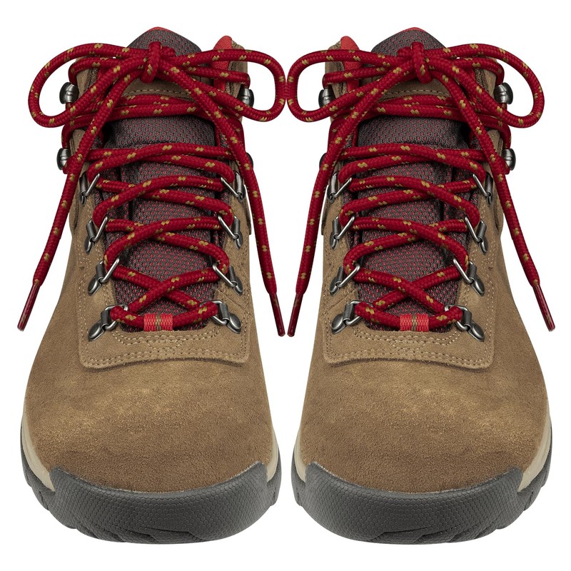 Shoelaces for Columbia Boots Replacement Round Shoe Laces Hiking Strings(Color:Red&Brown,Size:63Inch)