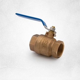 Buck Algonquin | 1-1/2" Low Profile Bronze Full Flow Ball Valve with Stainless Steel Vinyl-Coated Handle | MPN: 00BBV150LP | Hydrasearch