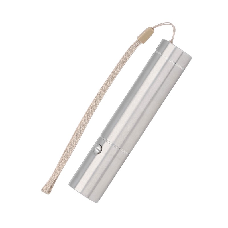 Mini Stainless Steel Flashlight 3 Mode Pocket LED Torch Handheld