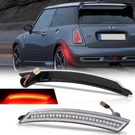 NEIFILES Mini Cooper R55 R56 R57 R58 R59 R60 R61 Red Rear Brake Tail Lamp Set of 2 Genuine Replacement Parts, Clear Lens