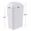 Yesdate Cubo de basura de 3,5 galones con tapa basculable,
