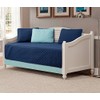 Linen Plus 5pc Daybed Cover Solid Embossed Bedspread New (Navy