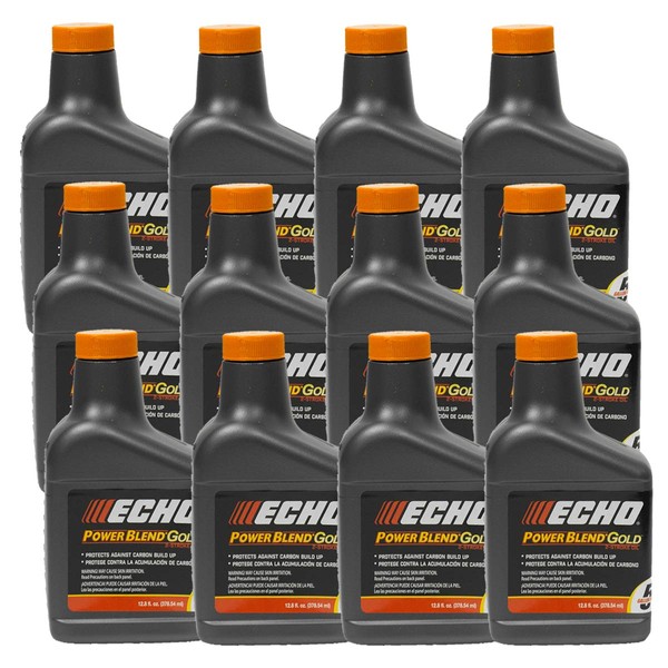 12PK Echo Oil 12.8 oz Bottles 2 Cycle Mix for 5 Gallon - Power Blend 6450005