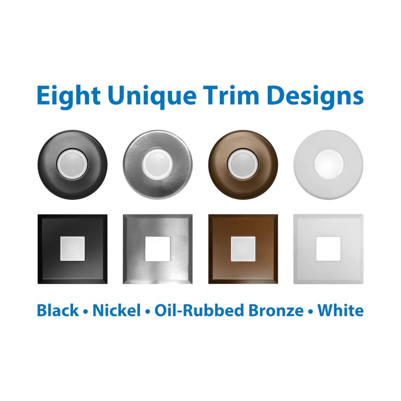 SureFit(v3) LED Flush Mount Ceiling Light, 3000K with Round White