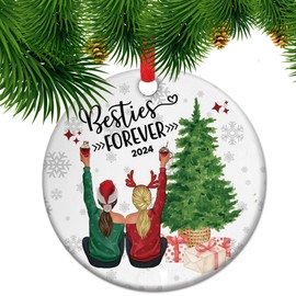 Besties Forever Ornaments - Best Friend Christmas Ornaments, Gifts for Friends Female, Friendship Gifts, Friendship Christmas Ornament 2024