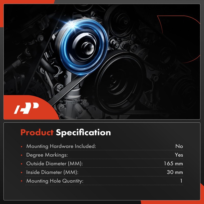 A-Premium Engine Harmonic Balancer Crankshaft Pulley Compatible with Honda Civic