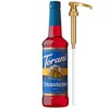 Torani Sugar Free Syrup, Strawberry, Zero-Calorie Flavoring for Drinks, Pump