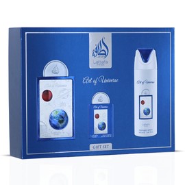 Lattafa Pride Art Of Universe For Unisex 3 Piece Gift Set (3.4 Fl Oz EDP + 0.65 Fl Oz EDP + 6.67 Fl Oz Deo)