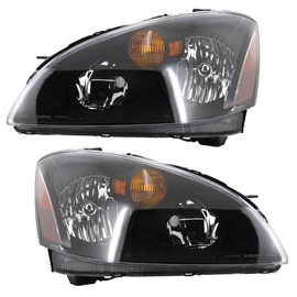 MNMSYH Headlights Head Lamp Left+Right Pair 02 03 04 Heavy Duty ABS Plastic Housing/Polycarbonate Lens for Nissan for Altima Base/S/SE/SL 02-04 Composite-Assembly Type 260103Z626 NI2503142