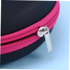 Healeved 2pcs Portable Faux Leather Essential Oil Carry Case Round Storage Bag for Travel Shockproof Design Rose Red for Organizing Bottles