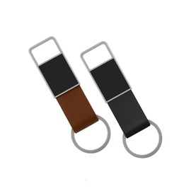 Giftana Home Keychain Pack of 2, Leather Strap Keychain for Men and Women, Key chain, Bike Key chain, Birthday Gifts for Husband, Brother, Father, Housewarming Gifts (Brown, Black)