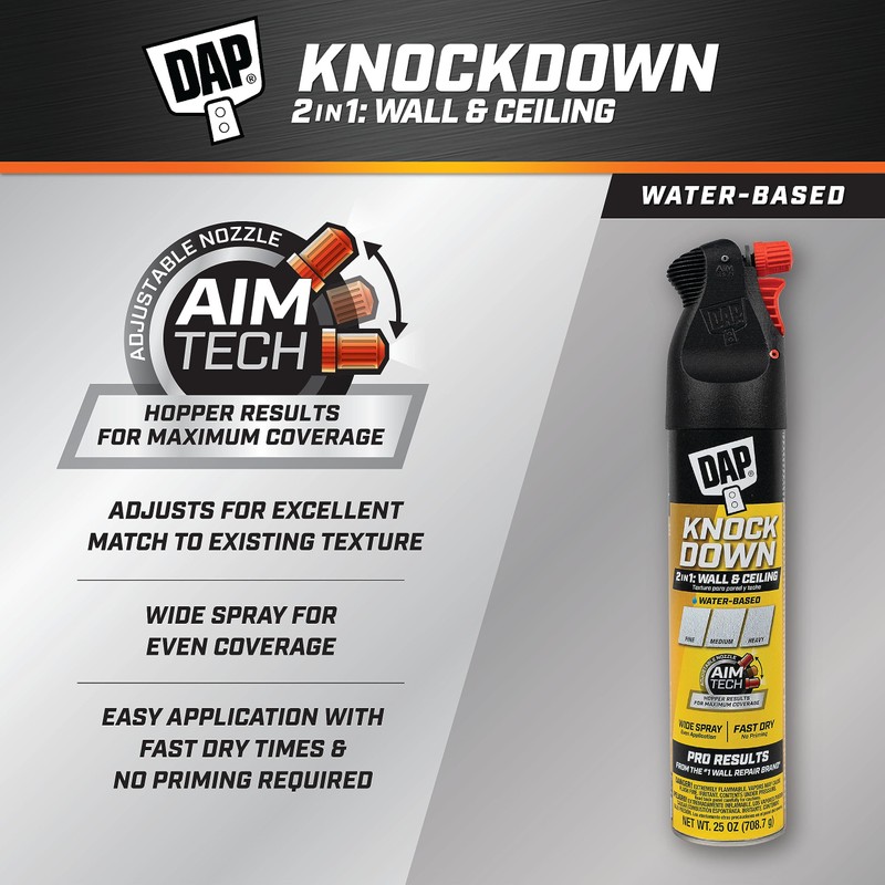 DAP Spray Texture Knockdown Water Based 2n1 Wall & Ceiling