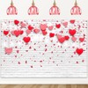 Avezano Love Sweet Heart Valentine's Day Backdrop for Photoshoot White