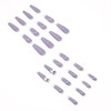 Bufenia 24 Pcs False Nails Coffin Ballerina Bow Tie Matte