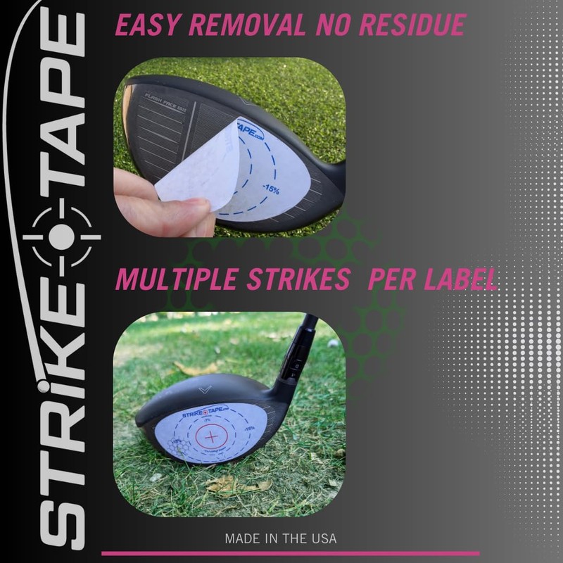 STRIKEPRO Strike-Tape Golf Club Impact Labels. Universal Club face Stickers,