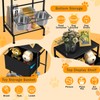 Dog Feeding Station with Dog Toy Storage Basket & 2