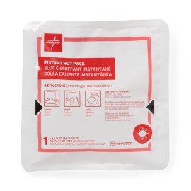 Medline Instant Hot Packs Medium, 6" x 6", Hot, Case