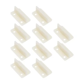SING F LTD 10pcs Plastic Door Floor Guide Wooden Sliding Door Hardware Bottom Guide Suitable for Wooden Sliding Door Milky White 44x26x17mm
