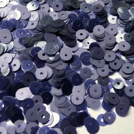 SequinsUSA 6mm Flat Sequins Purple Transparent Glossy Matte Duo Reversible Made in USA