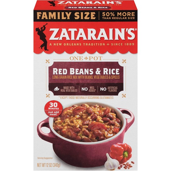 Zatarain's Family Size Red Beans & Rice, 12 oz (Pack of 12)