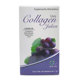 Colágeno Hidrolizado Sabor Uva 60 tabletas JAHVS                                                                                                      