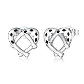 SHUSUKUE Horseshoe Earrings for Women 925 Sterling Silver Heart Horseshoe Stud Vintage Lucky Earrings Birthday Gift For Girl Daughter Girlfriend (with Gift Box)