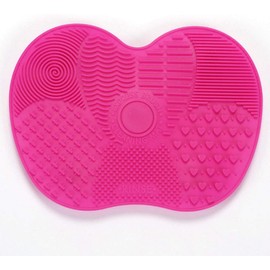 Limpiador de brochas de maquillaje de silicona, almohadilla de limpieza de cosméticos