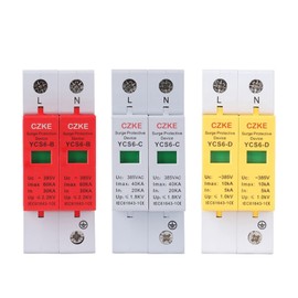 TIOYW YCS6 Series AC SPD 2P 385V House Surge Protector Protection Protective Low-Voltage Arrester Device (Color : 60-100kA red, Size : 2P)