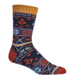 2 Pairs Norwegian Wool Socks for Men and women, Winter Thermal Knitted, Vintage Nordic Crew Soft & Warm, Comfortable Hygge, Casual Socks for cold weather, Multicolored & breathable (6-8, Navy)