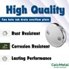 CalcMetal Dual Hole Bathtub Drain Overflow Plate with Two Matching