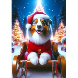 Australian Shepherd - Best of Breed DCR Christmas Garden Flag 12" x 17"