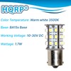 HQRP 4-Pack BA15s Bayonet Base 30 LEDs SMD 3528 LED