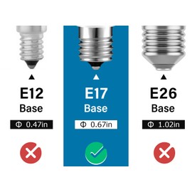 KEIVO E17 Intermediate Base LED Light Bulbs, 6W(60 Watt Equivalent), Warm White 2700K, 600lm, G14 LED Bulb for Ceiling Fan, Non-Dimmable, Pack of 4