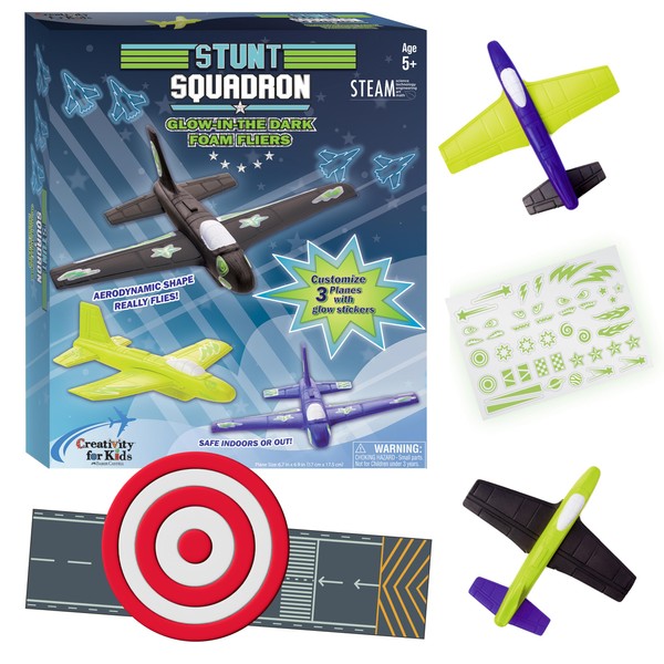 Creativity for Kids Stunt Squadron Glow-in-The-Dark Foam Fliers - Create