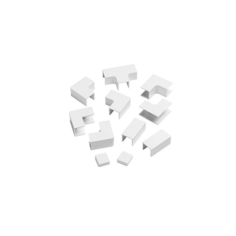 D-Line 25x16mm Cable Trunking Accessory Multipack, Snap Fit Design -