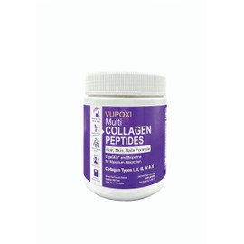 VUPOXI Multi Collagen Peptides Powder - Type I, II, III, V, X - Hydrolyzed Collagen Peptides with Vitamin A, Supports Skin Hair Nail & Joint, Grass-Fed, Non-GMO, 30 Servings