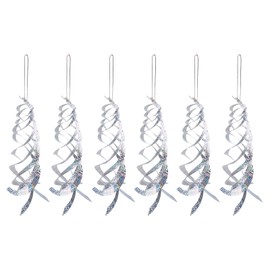 6PCS Bird Repellent Reflector Silver Spiral Bird Repellent Sheet Scare Bird Tool for Farm Garden